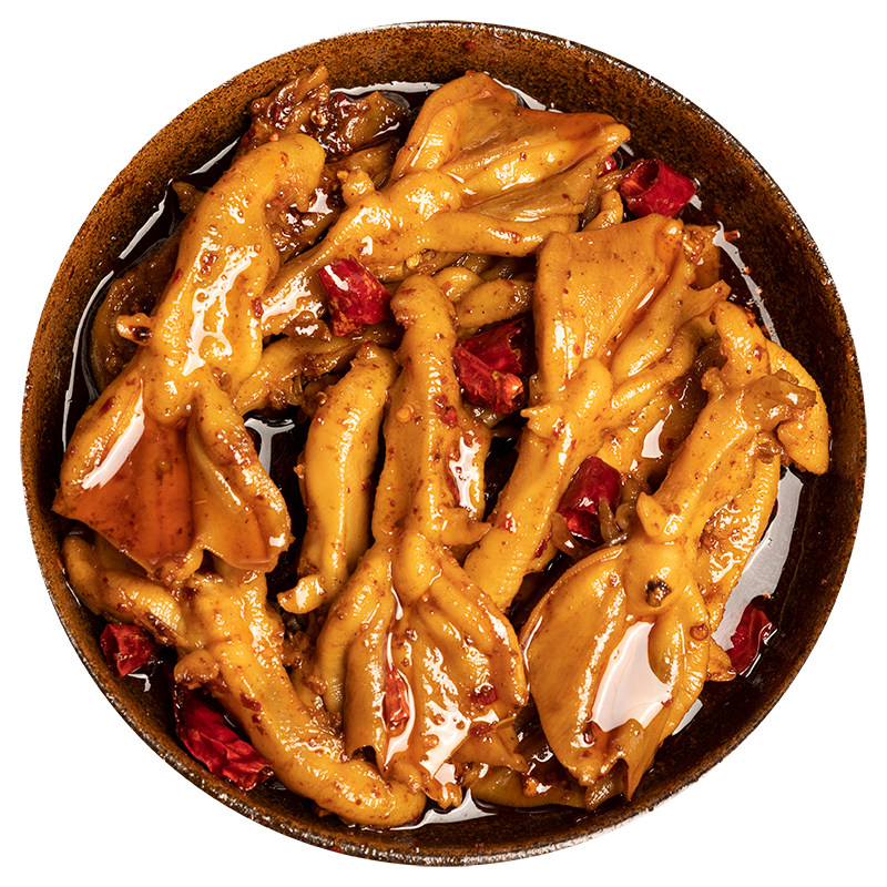 麻辣去骨鸭掌无骨鸭爪即食熟食肉类卤味零食鸭肉零食