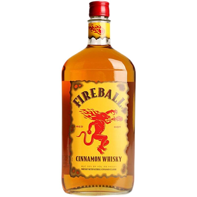 加拿大进口火龙肉桂威士忌fireballcinammonwhisky瓶装威士忌