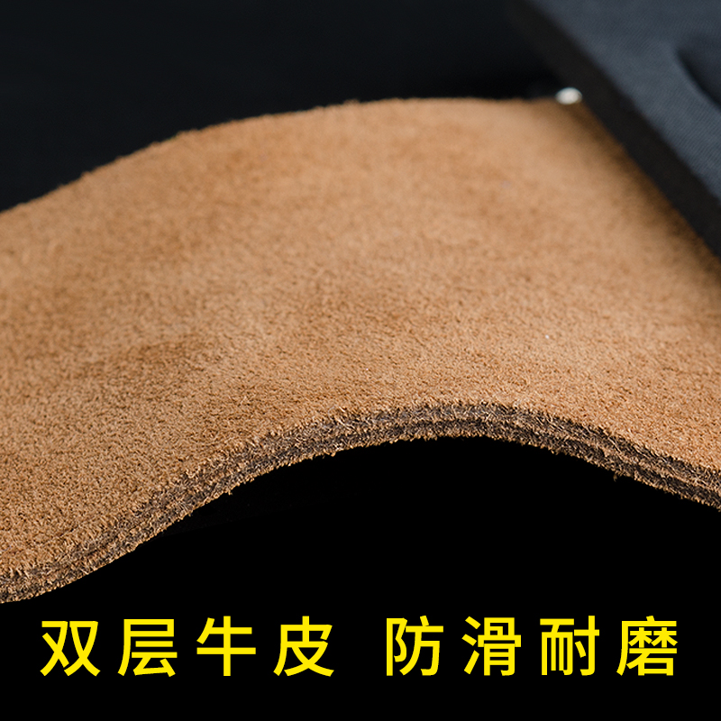 硬拉助力带健身手套男握力带护腕女护掌牛皮引体向上装备单杠辅助 - 图2