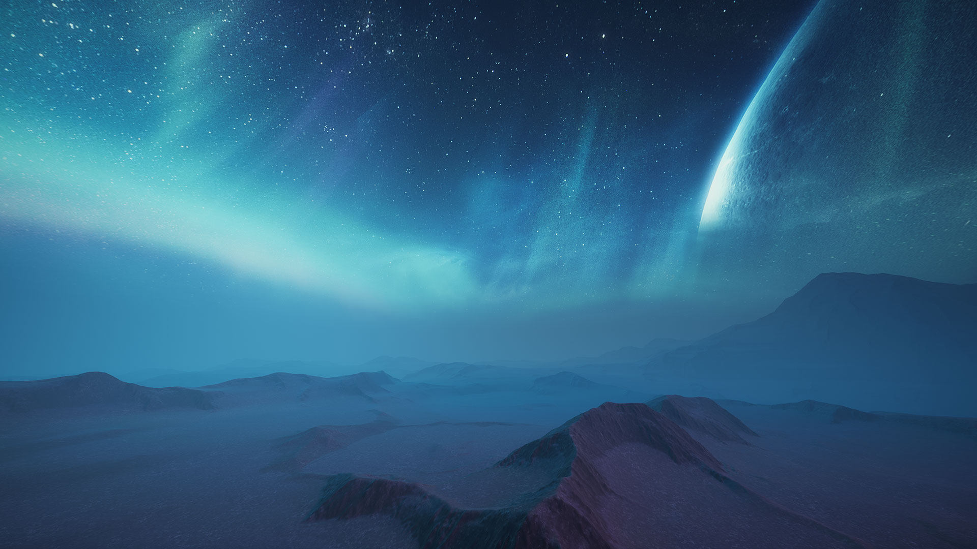 科幻外星天空球场场景虚幻ue4mattepaintingskybox设计素材