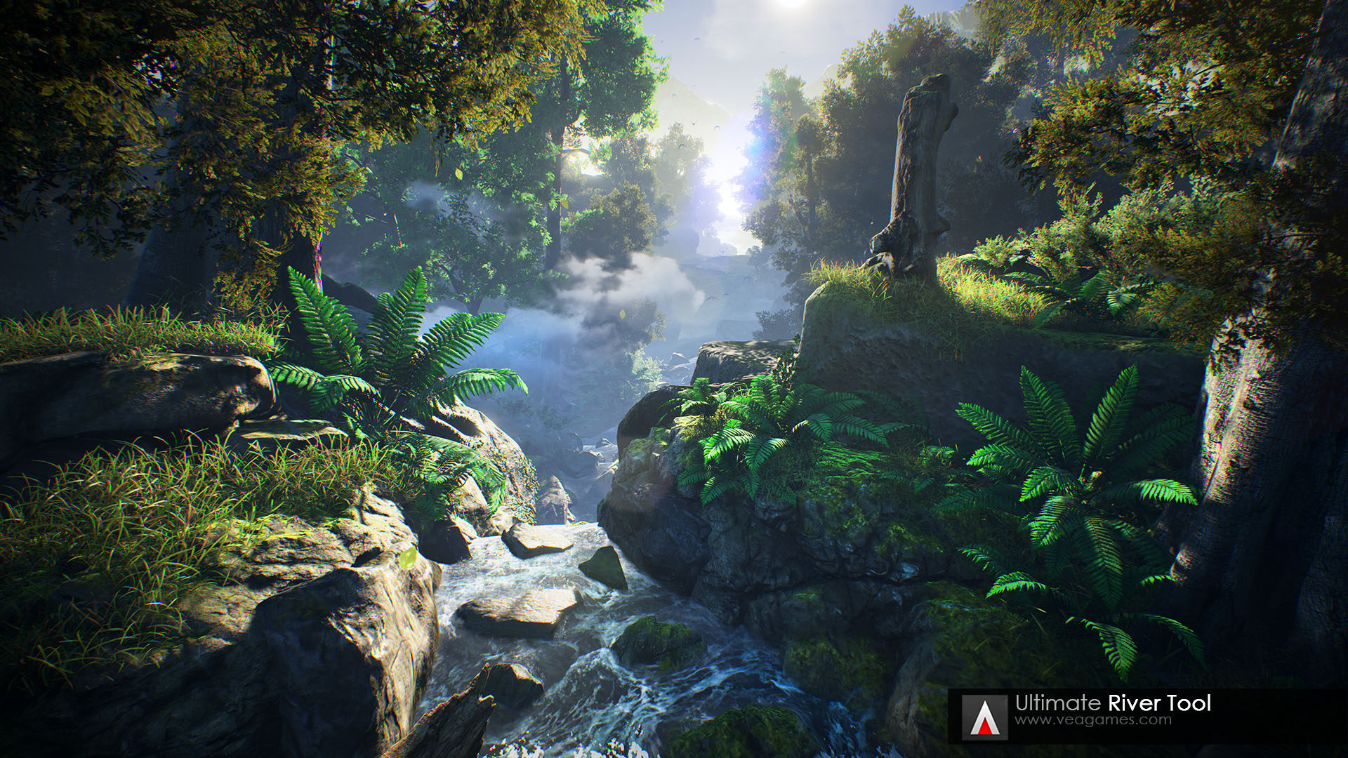 ultimate river tool 虚幻4 ue4 样条线 物理 河流 生成器 可编辑