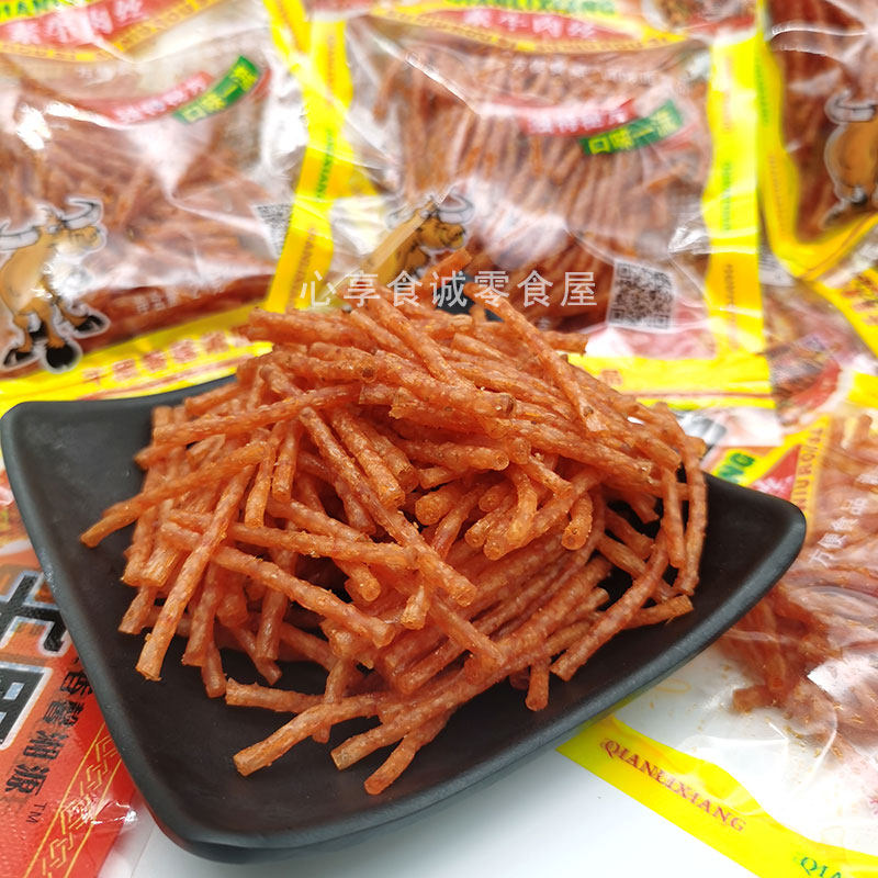 千里怀旧零食毛钱儿时千里香8090辣条肉丝素牛面筋制品