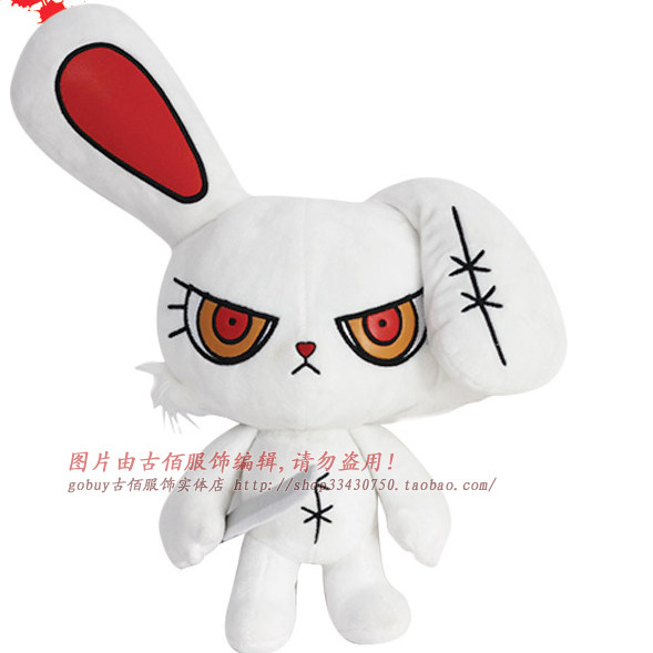 韩国代购进口bloodybunny暴力兔抓狂兔毛绒玩具公仔兔子毛绒