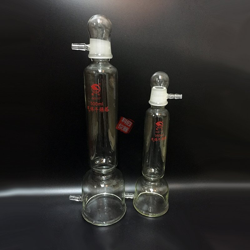 蜀牛玻璃气体干燥塔缓冲瓶装装置吸收塔具塞500ml教学仪器