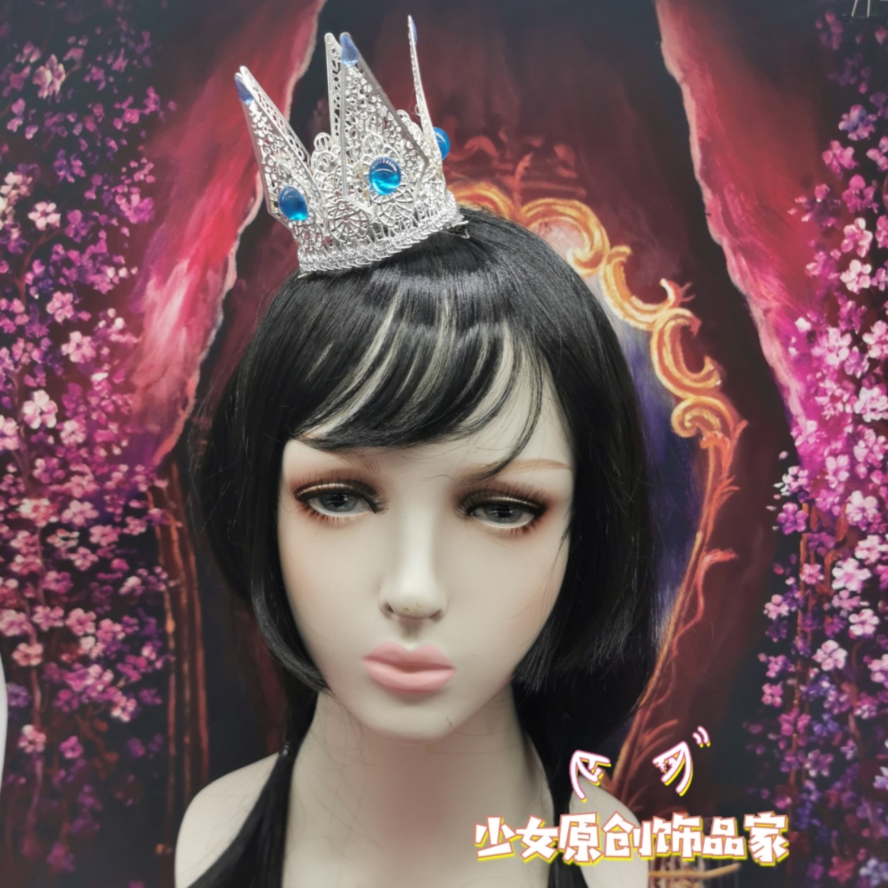 白皇后皇后皇冠爱丽丝梦游仙境cosplay洛丽塔黑暗lolita圣诞发夹发饰