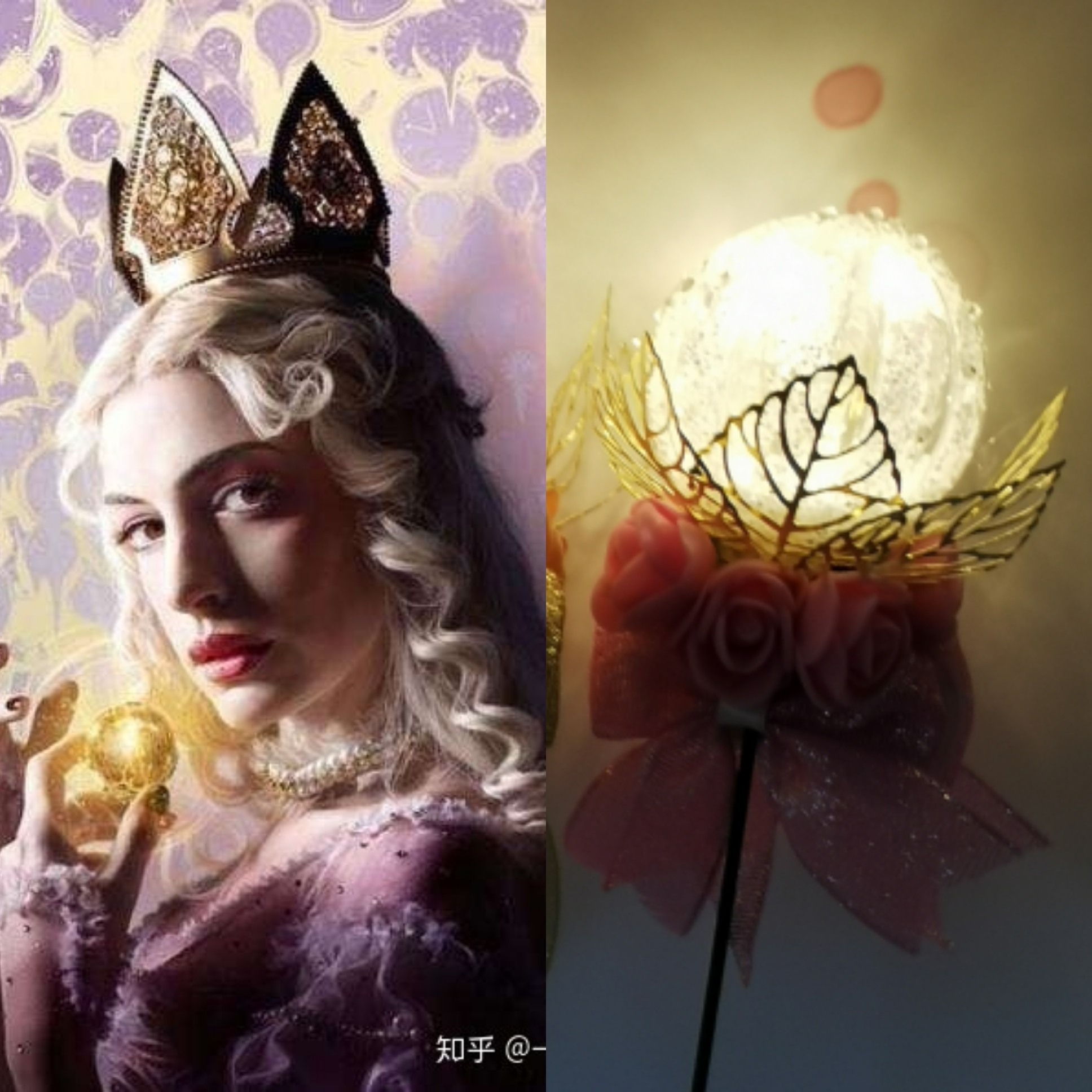 白皇后皇后皇冠爱丽丝梦游仙境cosplay洛丽塔黑暗lolita圣诞发夹发饰