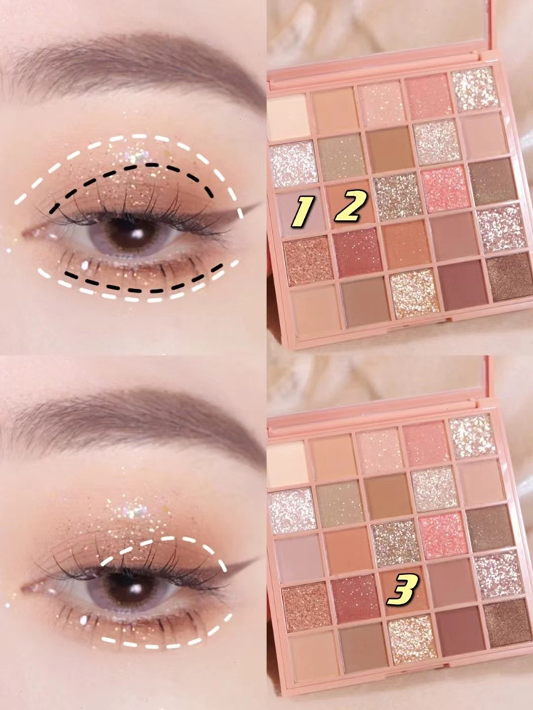 biya25眼影秋冬正品藕粉粉色饱和大地色系2022年眼影