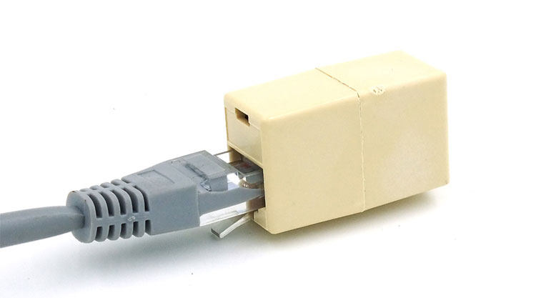 包邮网络对接头rj45网络直通接头电脑直通头网线延长接头100个包