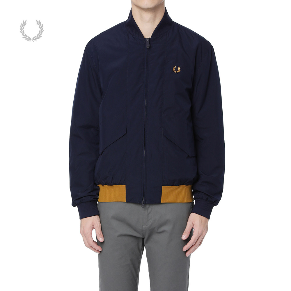 fredperry男士休闲外套英伦秋冬新款麦穗刺绣夹克