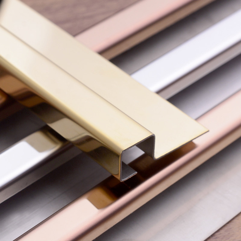 钛金装饰不锈钢瓷砖线条背景墙吊顶金属压条嵌入式收边条