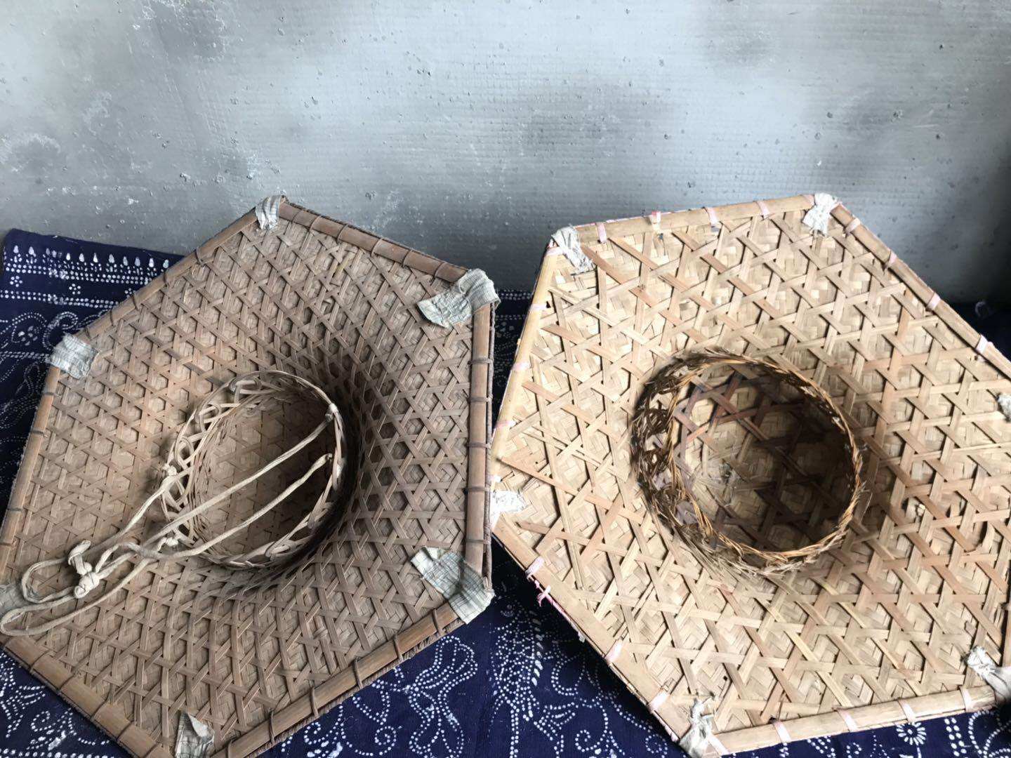 斗笠民俗怀旧物件老旧农具民间农村防雨防晒竹编