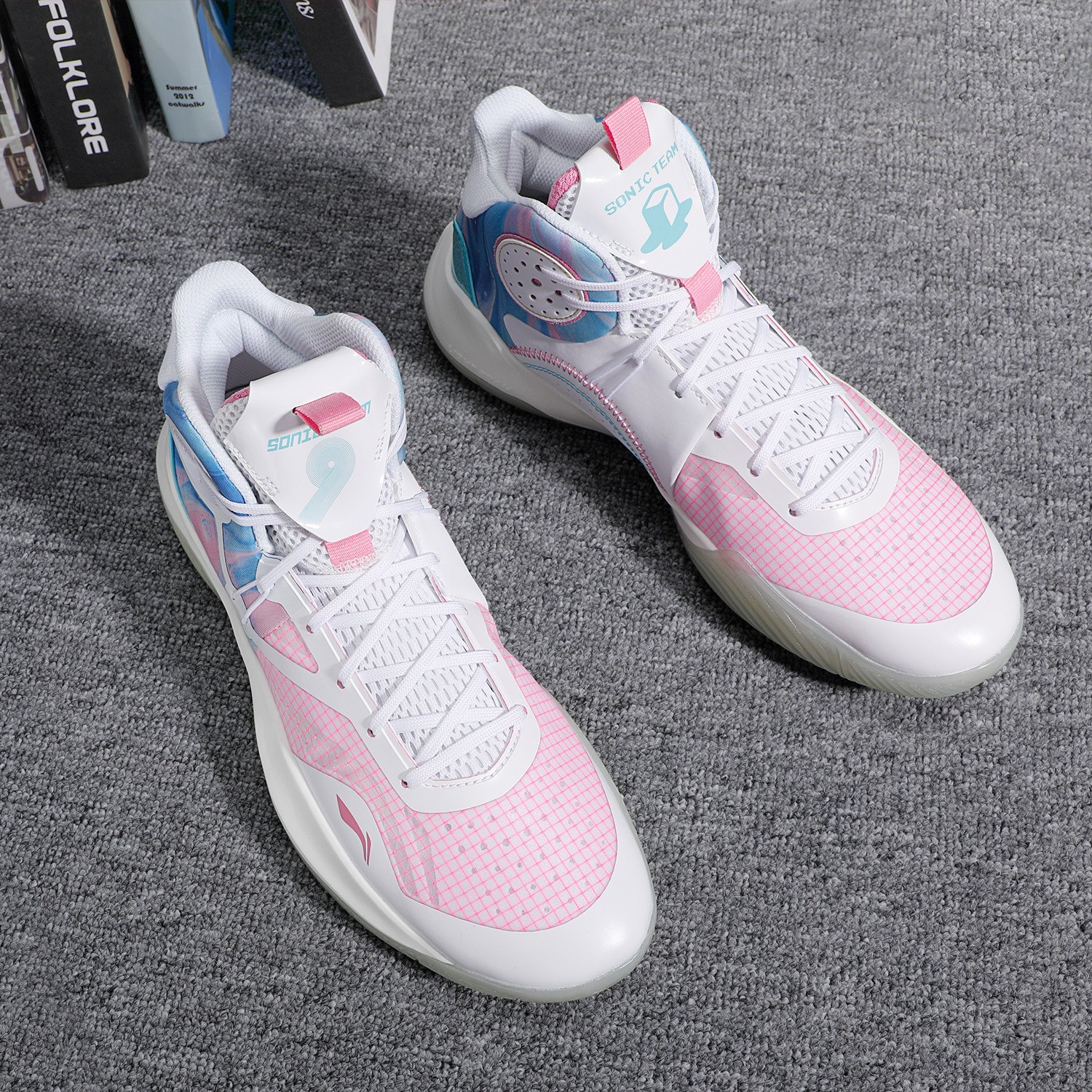 李宁篮球球鞋音速9td男子春季中帮透气缓震篮球鞋