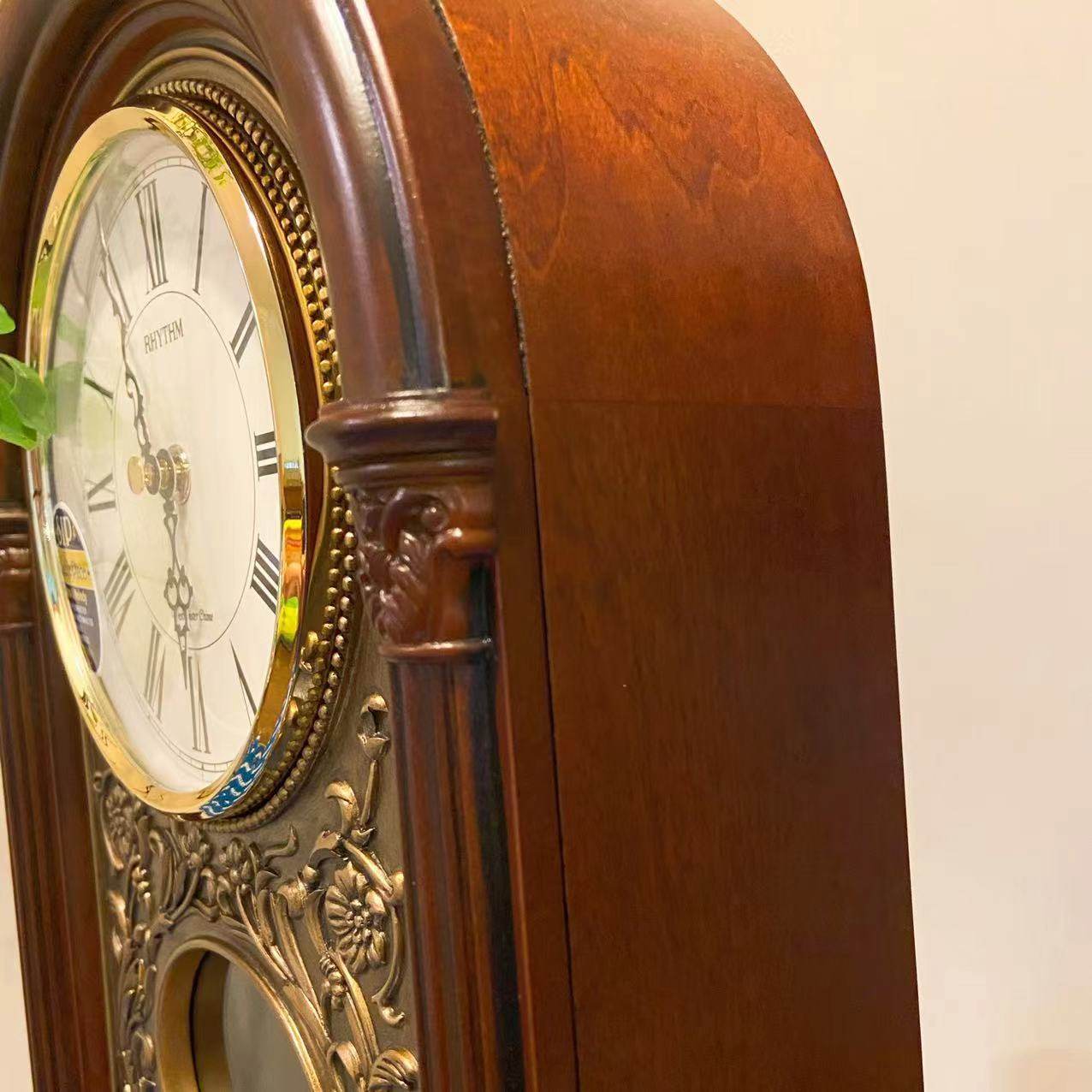 正品rhyth日本丽声座钟客厅办公室卧室别墅高档座钟