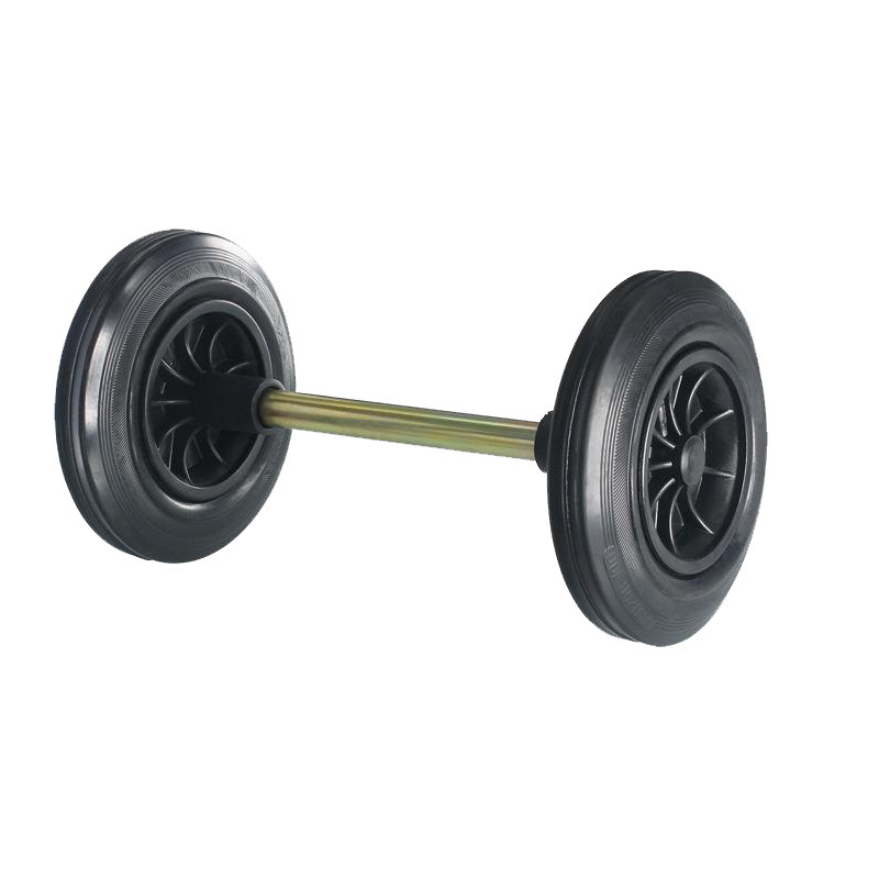 工业户室外大号码环卫垃圾桶箱轮子配件100240通用轮轴轱辘实心轮_垃