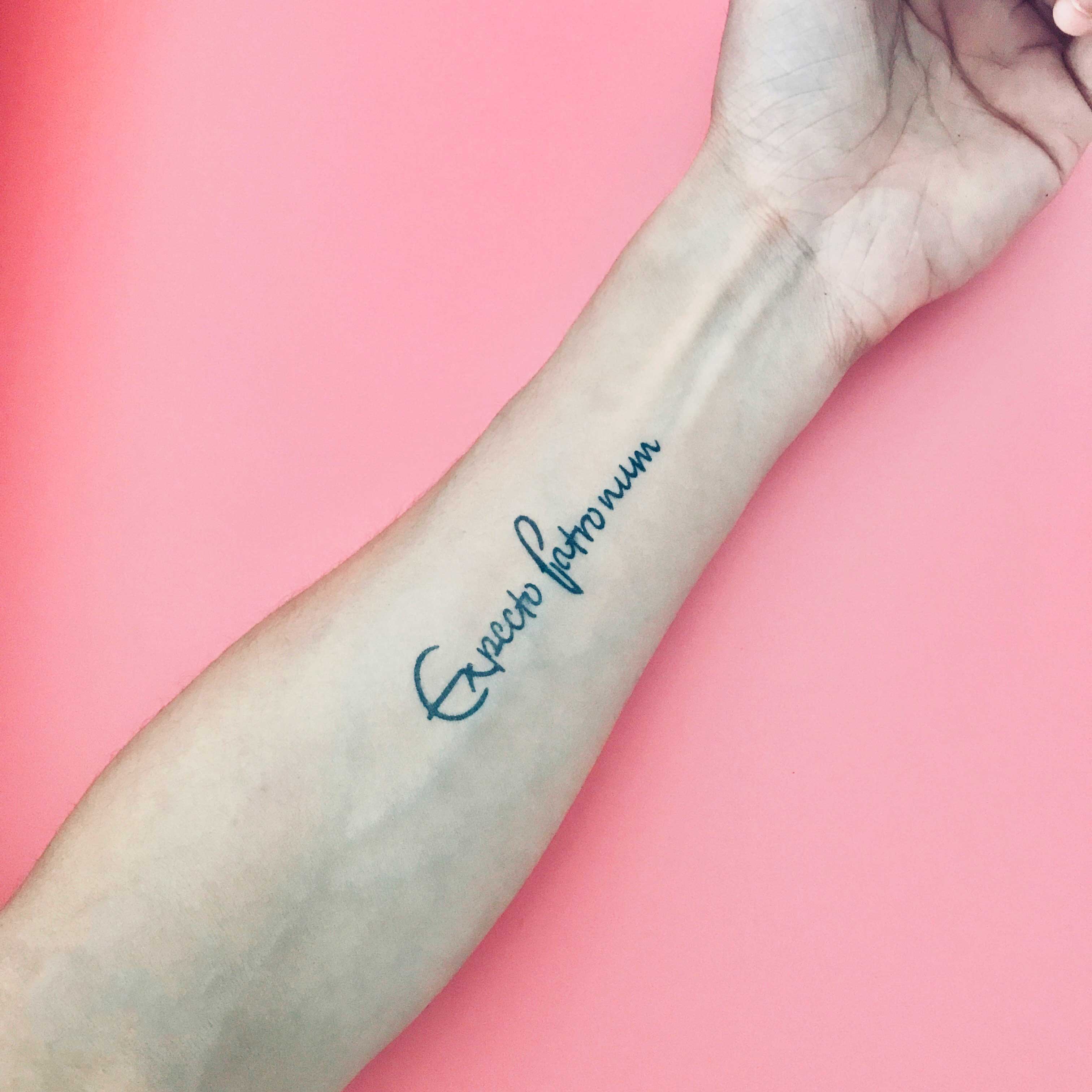 2cm 果汁纹身模板哈利波特jk罗琳手书守护神咒纹身模板8 - 女性在线