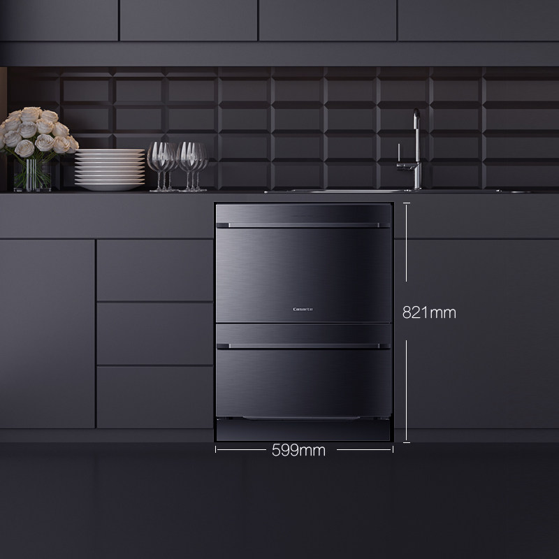 casarte卡萨帝大容量洗碗机抽屉钢双16套cwc16-b07bk洗碗机