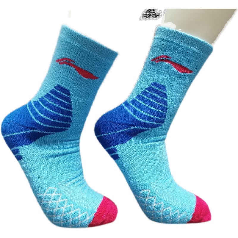 李宁篮球袜男精英袜子实战中筒高帮cba球员版加厚毛巾底运动球袜 - 超