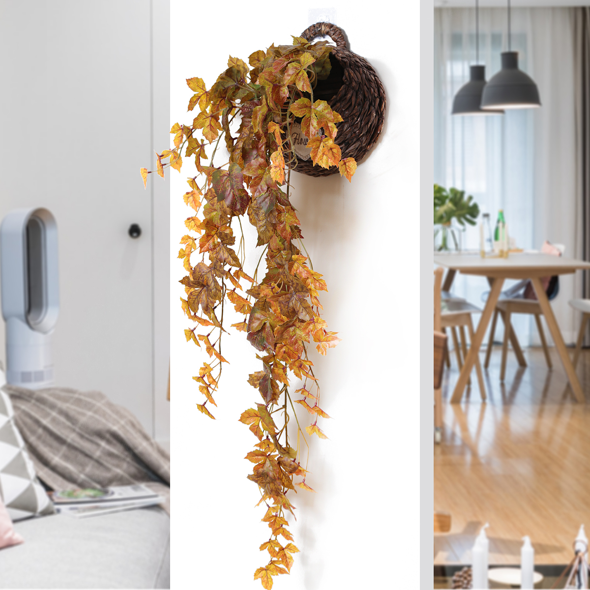 阳台装饰吊挂仿真植物挂件家居装饰装饰壁挂绿萝假花塑料花假花