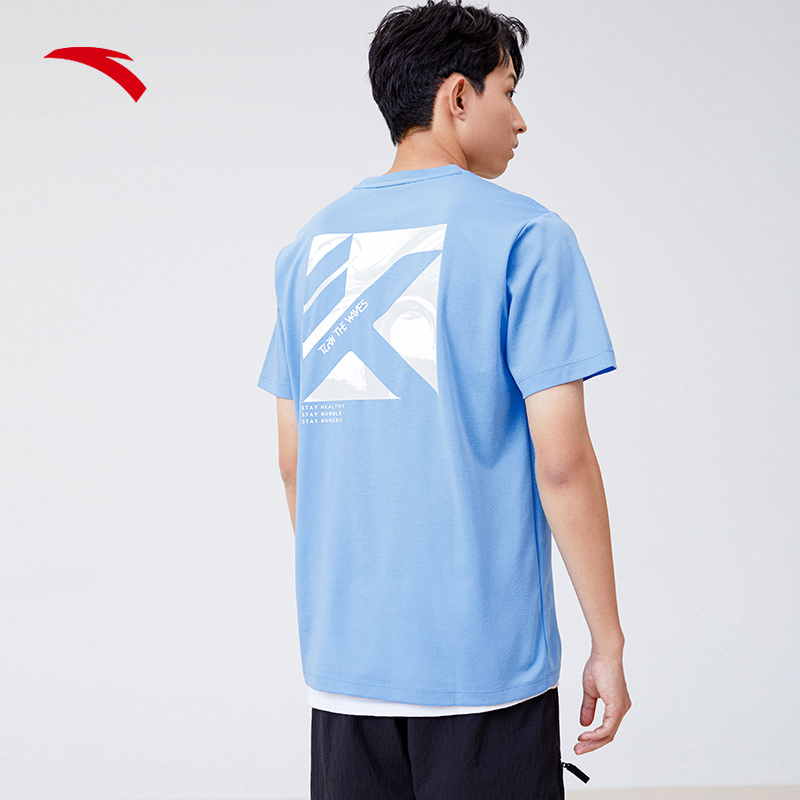 安踏kt汤普森冰丝冰肤运动短袖恤男2022夏季运动t恤