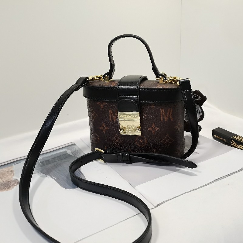 法国小mk老花盒子包包女2020新款潮ins网红百搭手提包单肩斜挎包