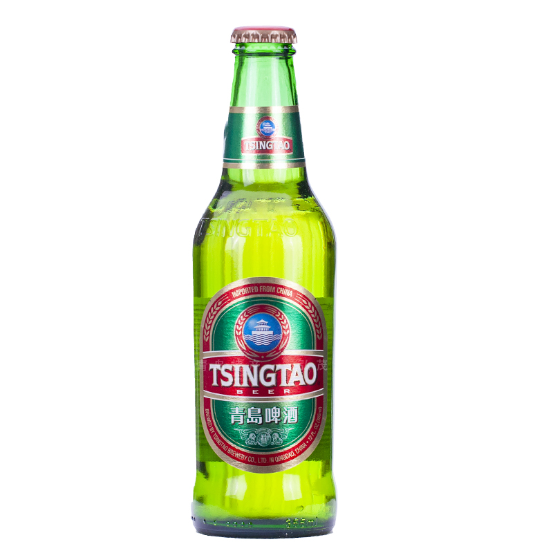特产青岛啤酒出口小美啤 355ml*24瓶/箱外美登州路56号产黄啤酒
