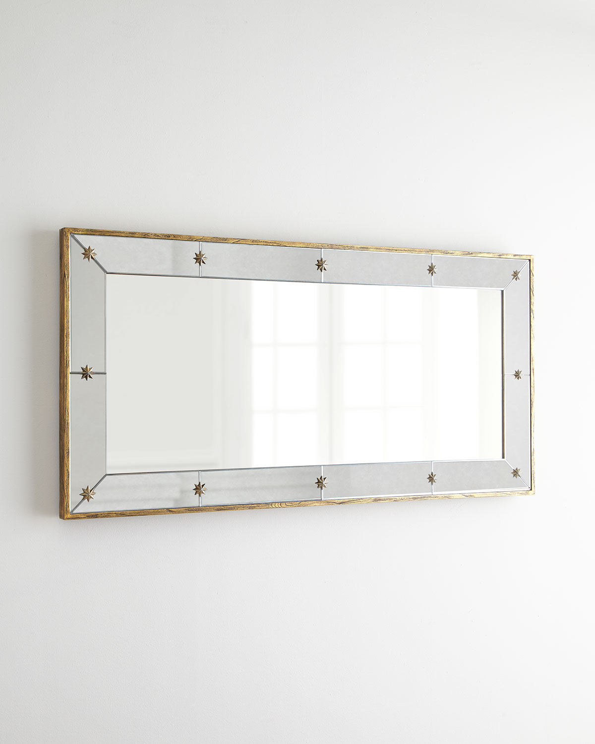 装饰镜子方形玄关壁挂镜新中式样板房墙面镜挂化妆镜