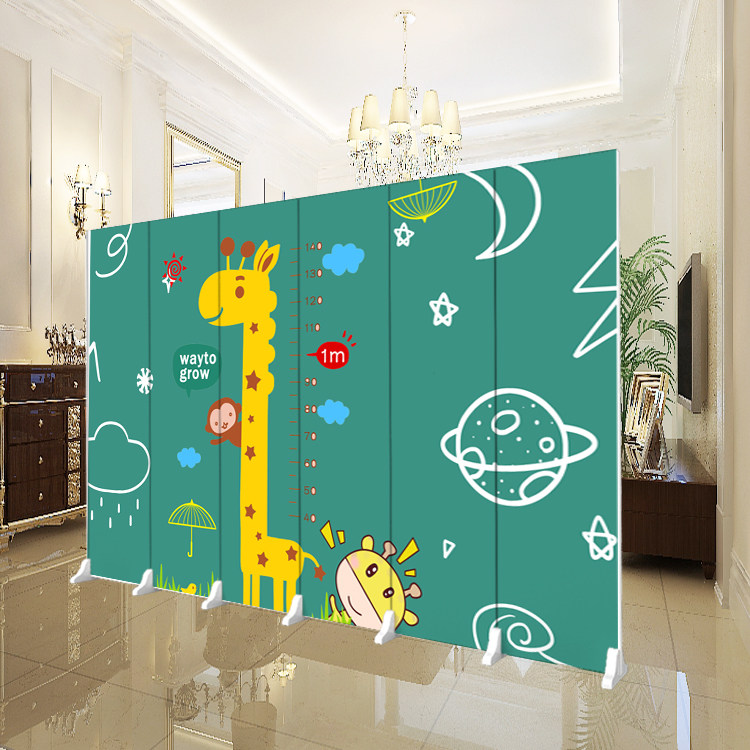 屏风现代卡通可爱粉色女生卧室隔断yy主播儿童幼儿园卫生间