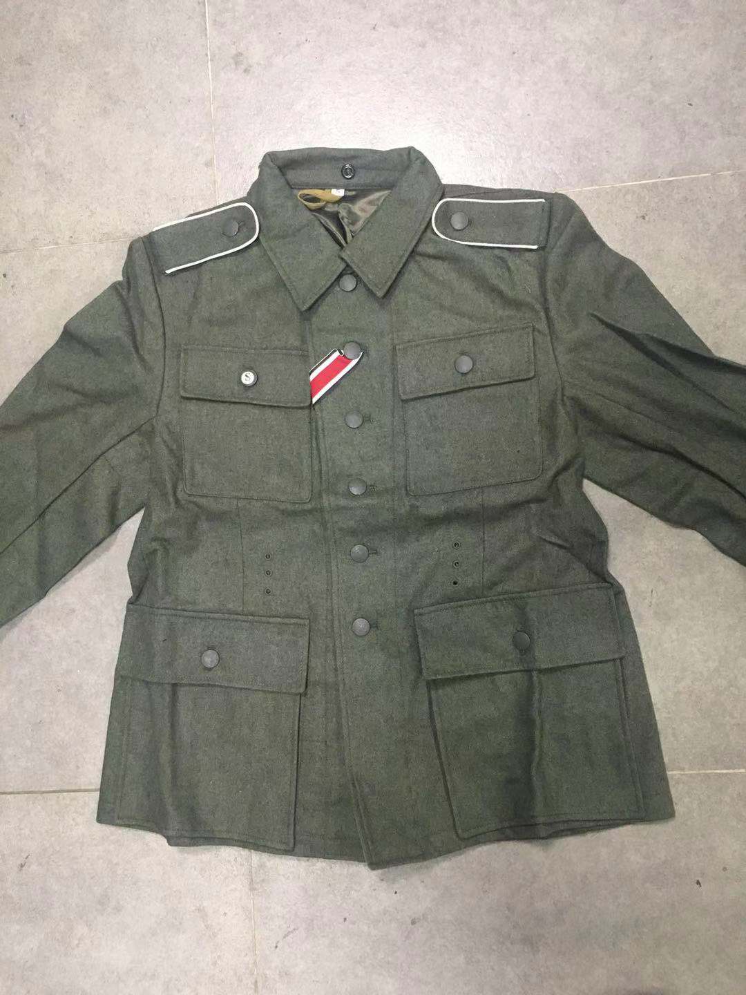 德国防君m43原野灰呢士官作战服上衣/德军m43毛呢野战服【淡灰】