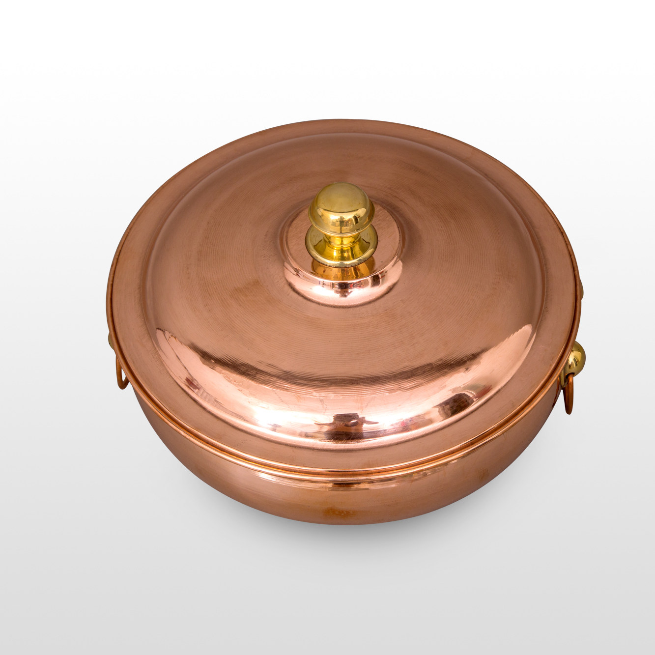 紫铜加厚铜汤锅纯铜锅酸菜炖锅手工铜锅 子母 羊蝎子电磁炉铜火锅