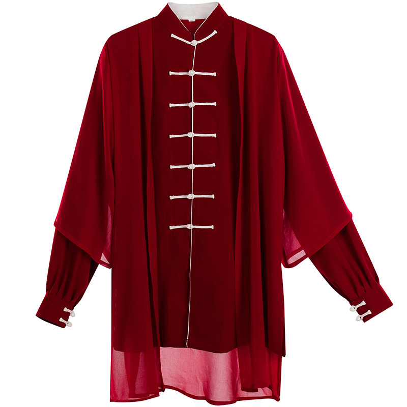 绘武太极服女男春夏披沙三件套太极拳表演服武术练功服健身气功服