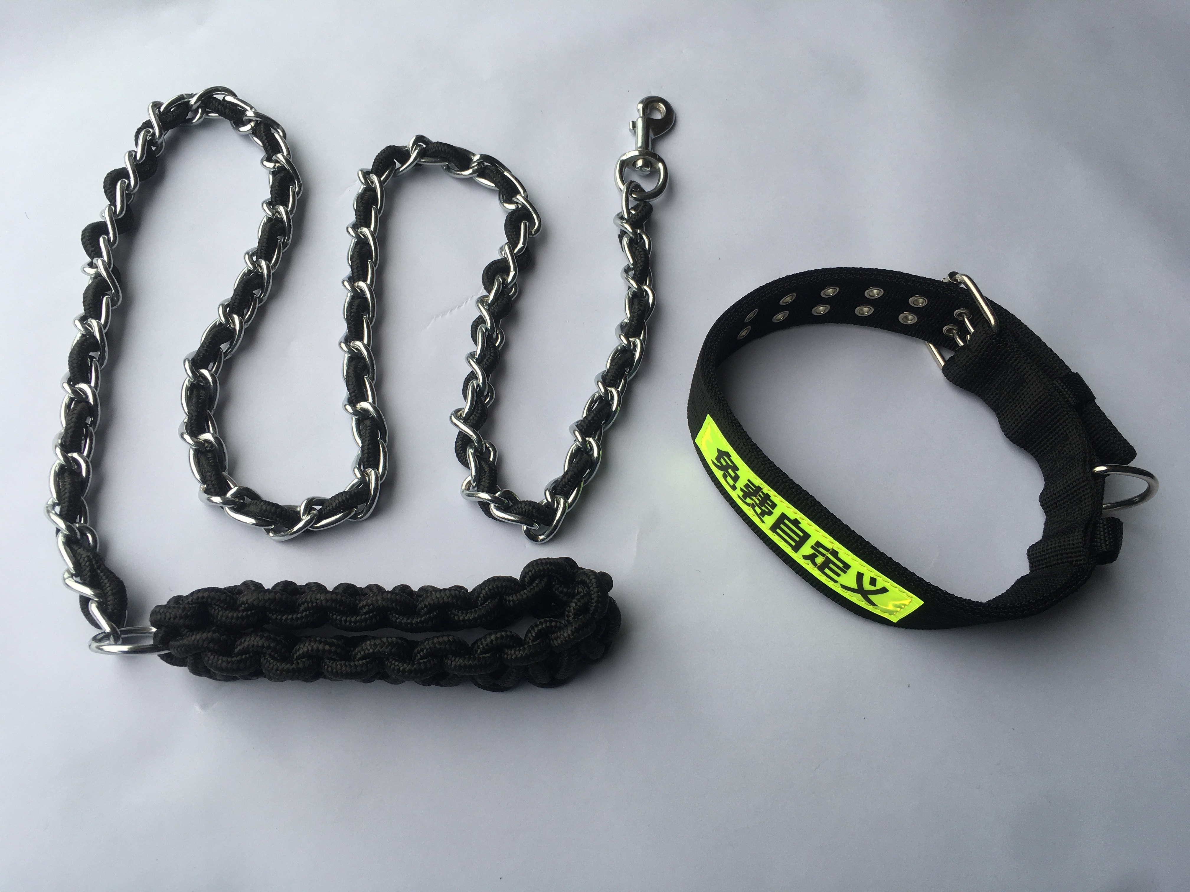 防咬狗狗牵引中大型拉布拉多马犬金毛德牧加长金属狗牵引绳