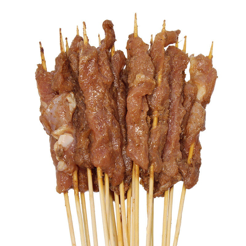 秘制铁板黑椒牛肉串油炸风味小串烧烤小串食材牛2000串 20串1把