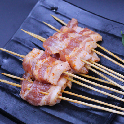 油炸串串铁板大五花肉串  烧烤小串10串/把 一箱1000串猪肉小鲜肉