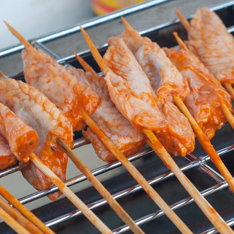 鸡翅尖串烧烤油炸奥尔良新鲜半成品冷冻卤味1000串生鸡翅