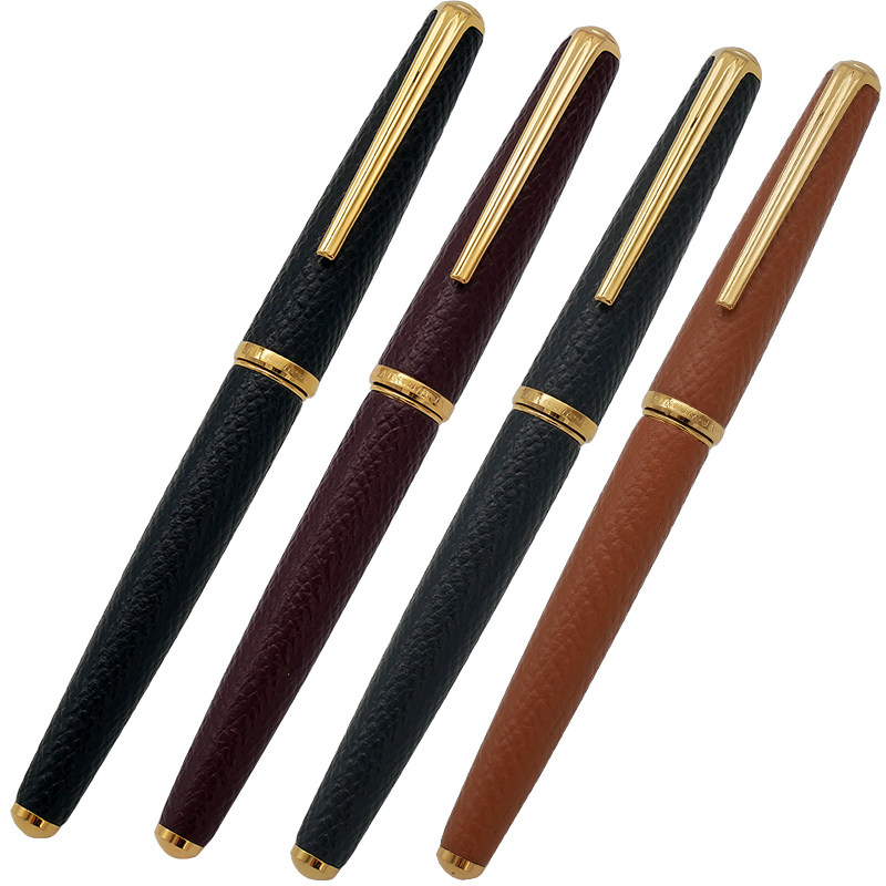 一航白金羊皮皮质钢笔ps10000n美巧14k金笔platinum钢笔