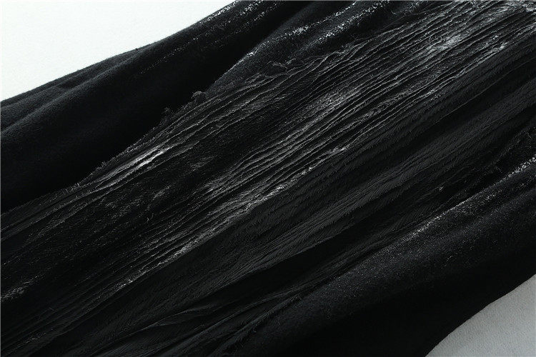 促销秋冬毛呢连衣裙原创时尚真丝打条拼接无袖连衣裙