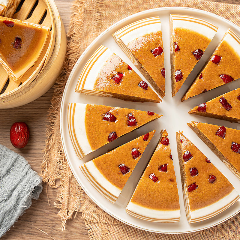 滋腹海丝步步糕古风味早点传统红糖红枣发糕传统中式糕点