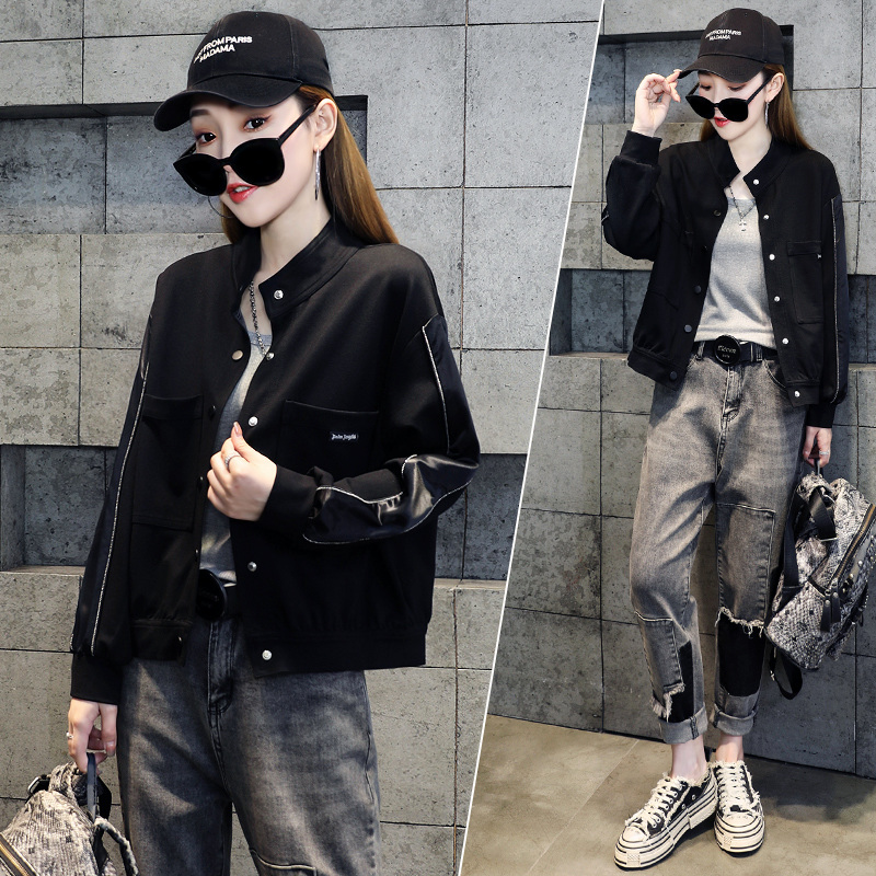 短款小外套女士春秋2022年新款春季宽松棒球服时尚休闲上衣ins潮