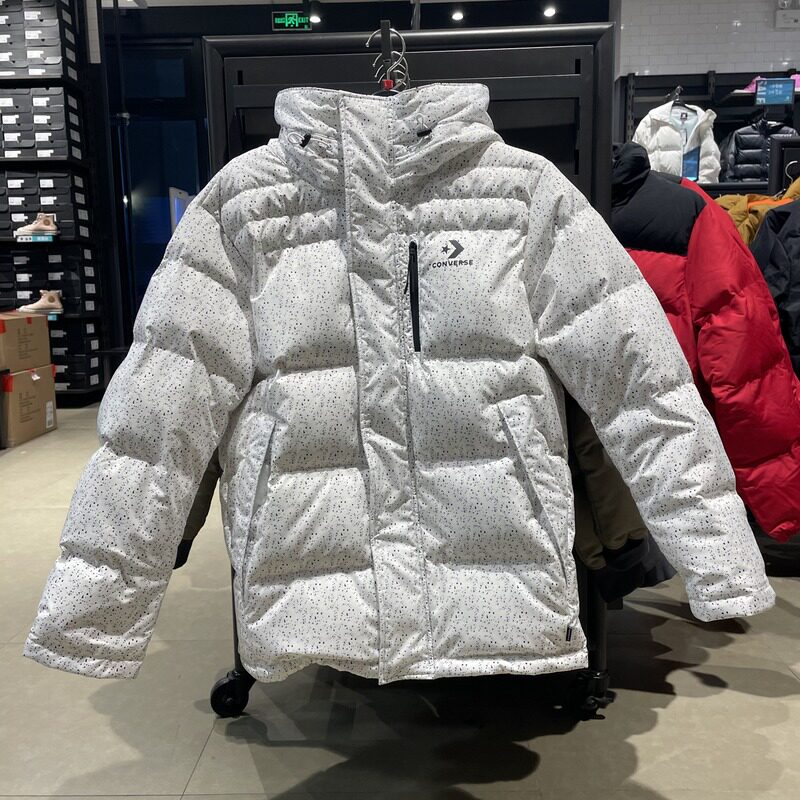 匡威converse男子中长泼墨运动休闲连帽羽绒服10019322a01a02运动羽绒