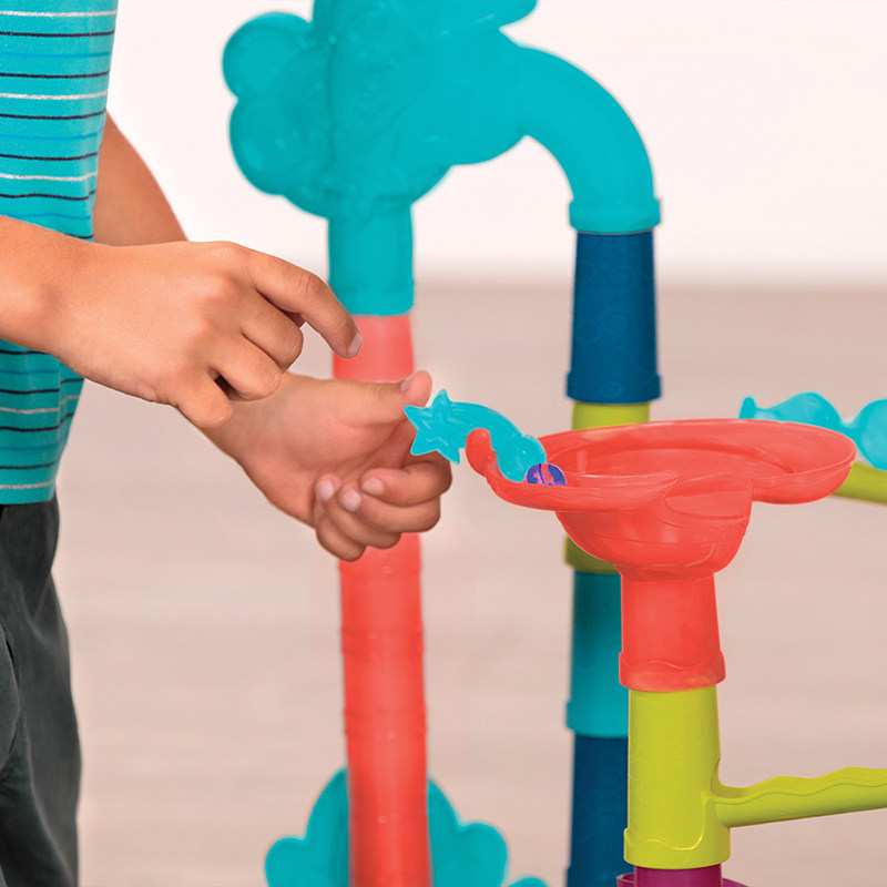 比乐b.toys滚珠迷宫轨道积木创意构建益智拼装管道积木