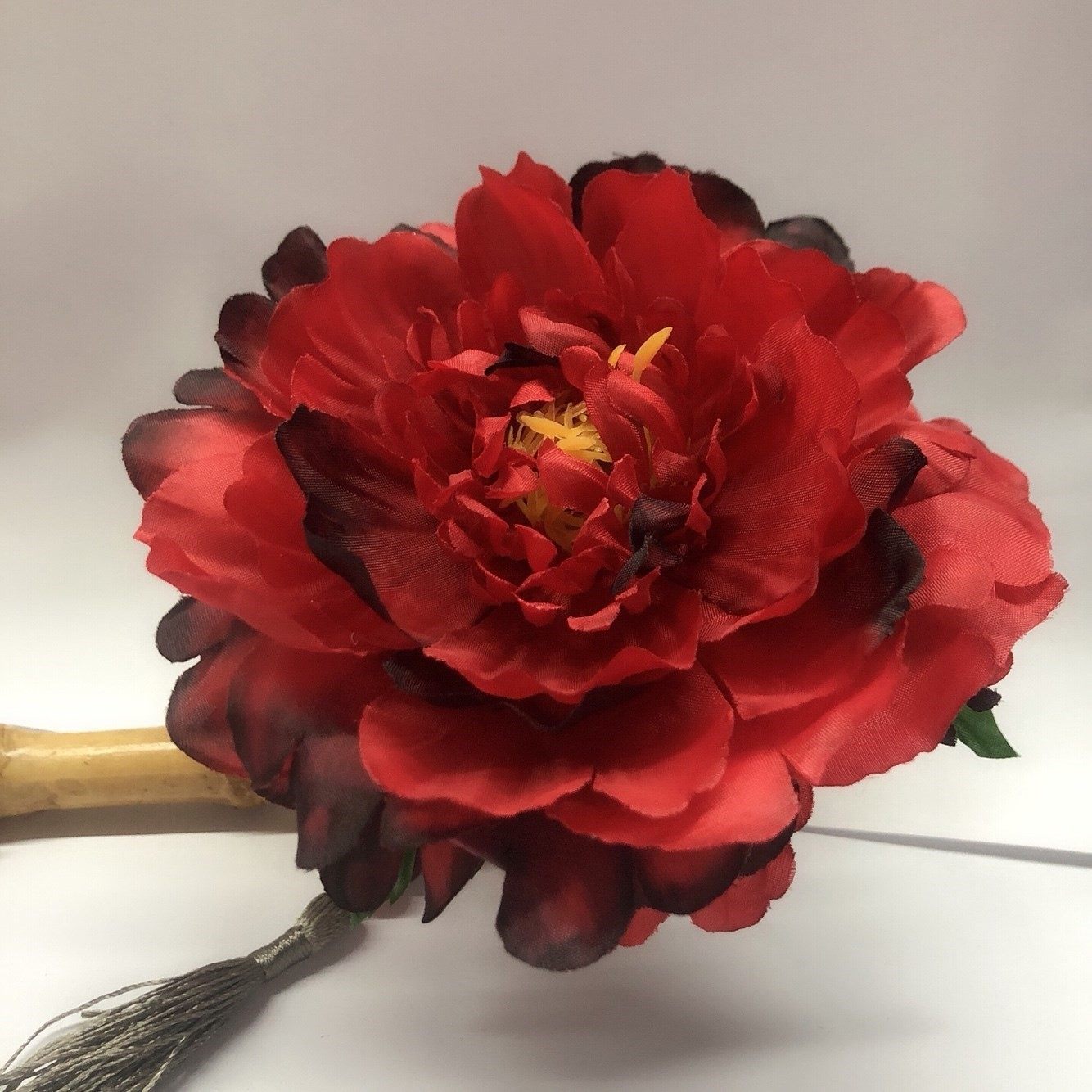 唐风绢花发簪牡丹花钗簪花扶鬓古风发饰花朵盘发后压顶钗两支包邮