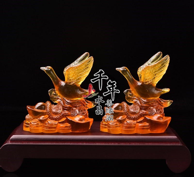 紫尚尚轩开光淘运2021年属鸡吉祥物瑞蛇迎鸿琉璃摆件