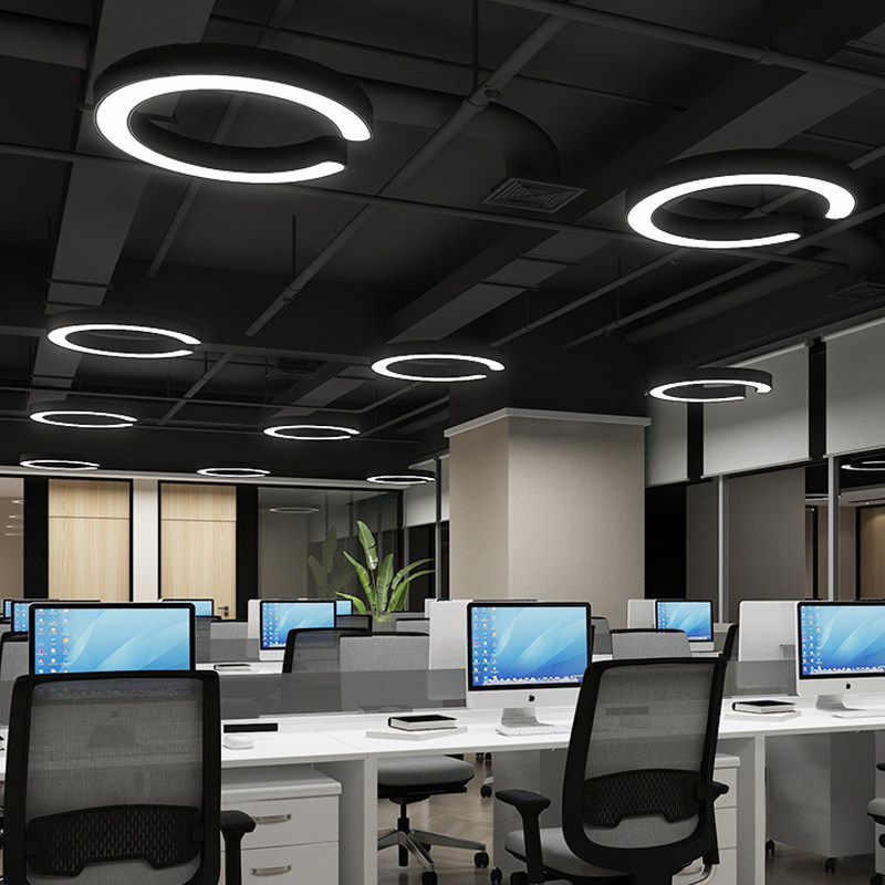 北欧led办公室吊灯套餐简约现代商务楼会议室工业吊灯