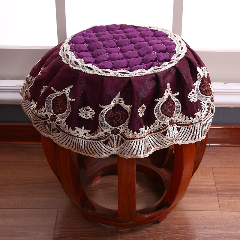 欧式加厚古筝圆凳套小圆凳套防滑坐垫四季家用乐器罩