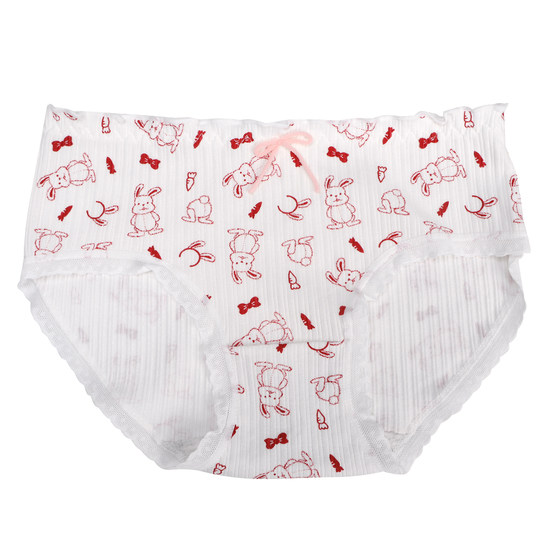 Xin Bangbang Bra Fungus Side Student Girls' Briefs Pure Cotton Comfortable Elastic Medium Waist Thin Cotton Underwear Women Xin Bangbang Bra Fungus Side Student Girls' Briefs Pure Cotton Comfortable Elastic Medium Waist Thin Cotton Underwear Women