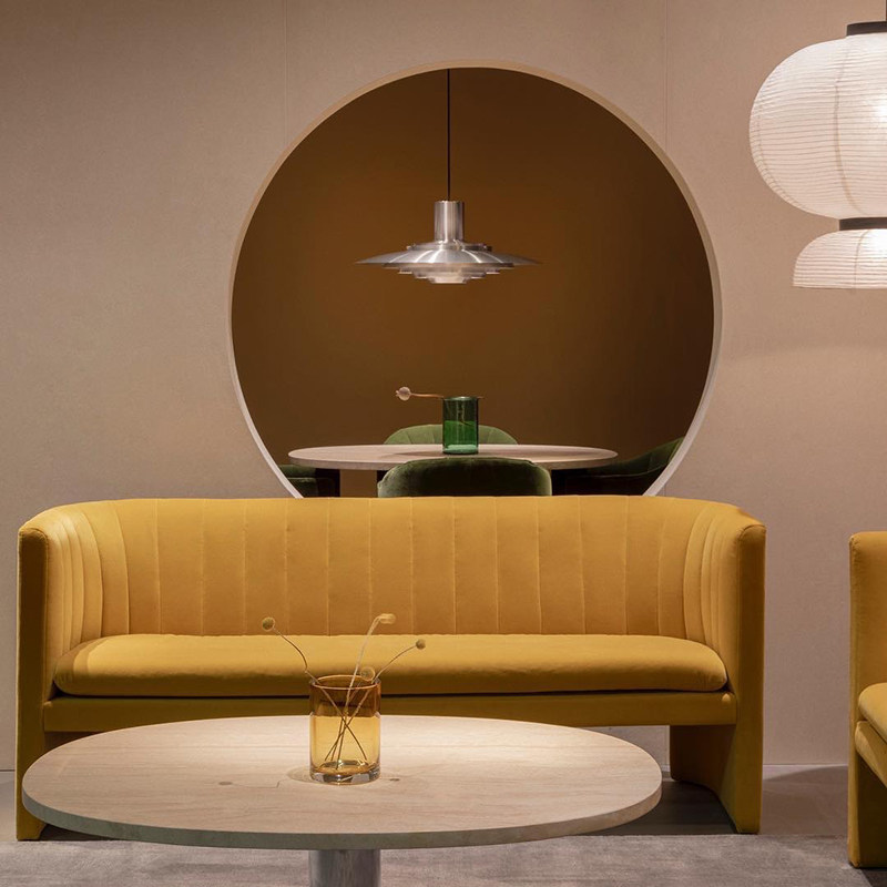 丹麦traditionloafer复古沙发天鹅绒artdeco北欧布艺沙发