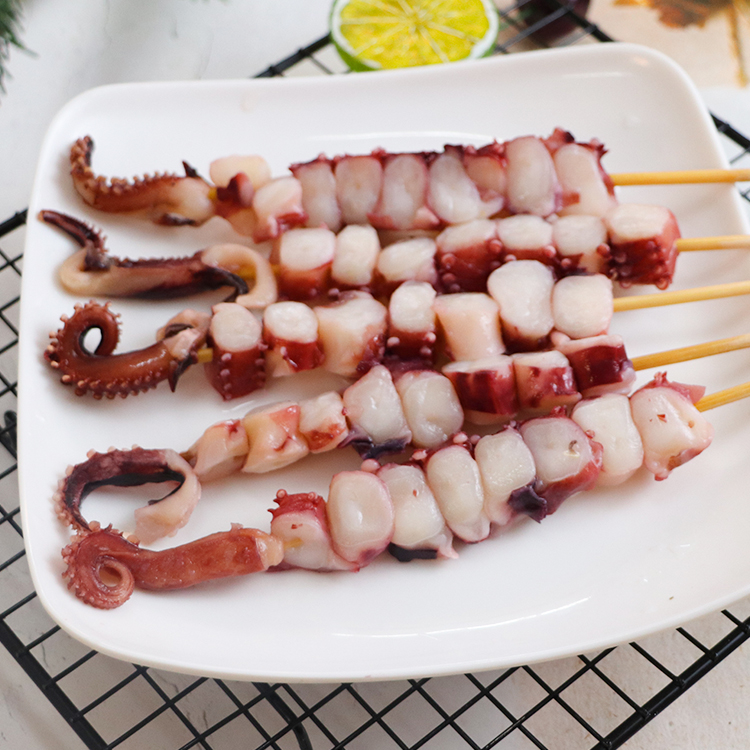 章鱼20串铁板足串冷冻商用鱼片珠串冷冻章鱼