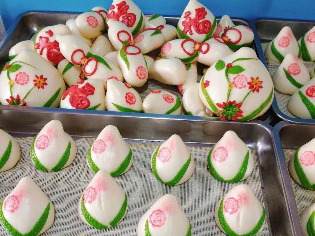 生日寿桃寿包老人馒头手工扬州传统糕点祝寿传统中式糕点