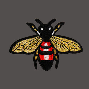 蜜蜂绣花贴衣服装 饰布贴补丁贴小号 包邮 小蜜蜂刺绣布贴服装 饰装