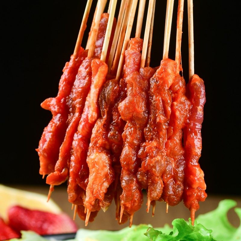 锦夕纯牛肉串铁板小肉串烧烤油炸串串香商用半成牛里脊喜姐2000串